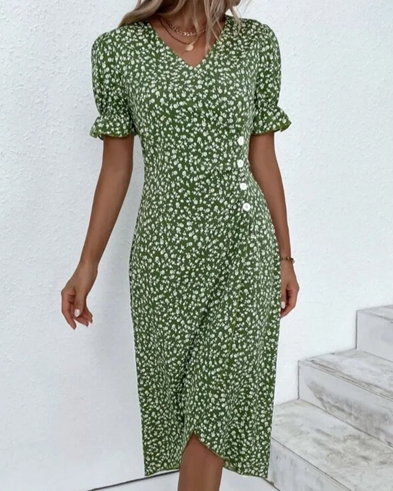 Women's Fresh Bloom V-Neck Dress