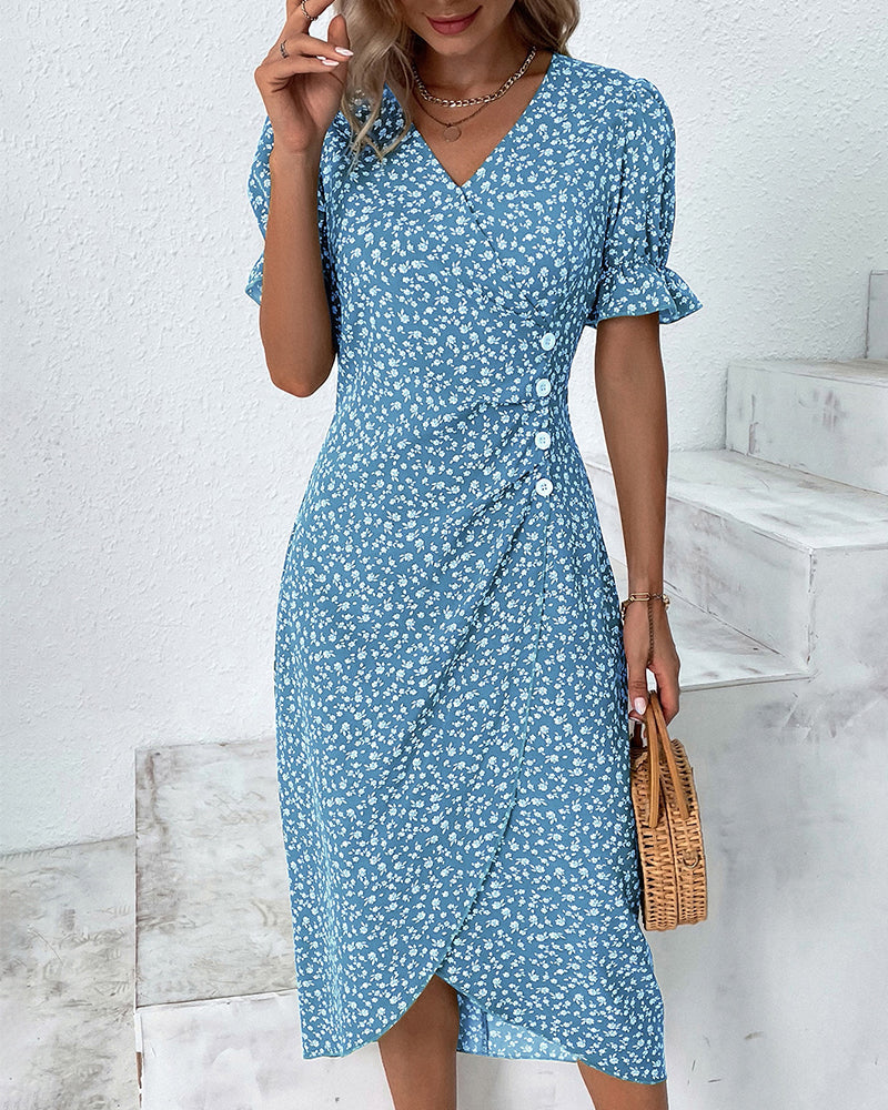 Women's Fresh Bloom V-Neck Dress