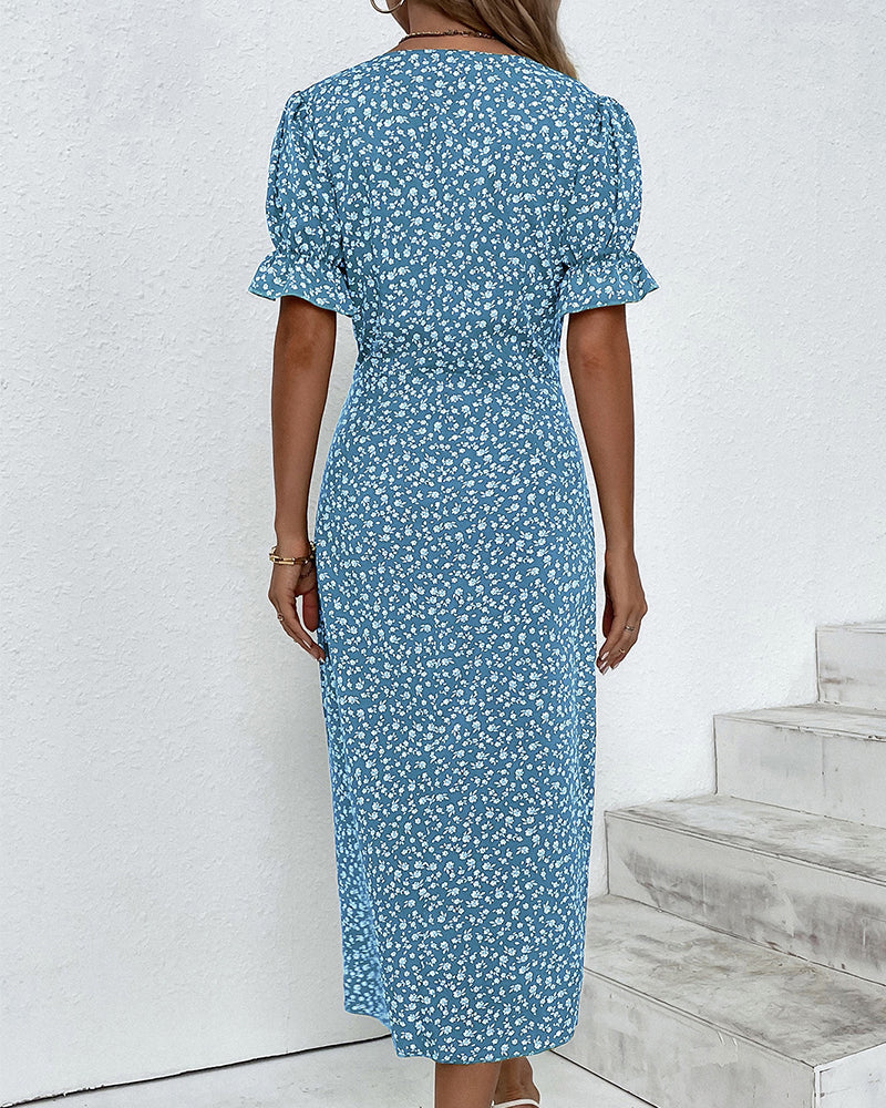 Women's Fresh Bloom V-Neck Dress