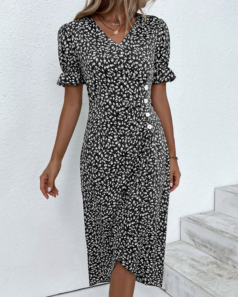 Women's Fresh Bloom V-Neck Dress
