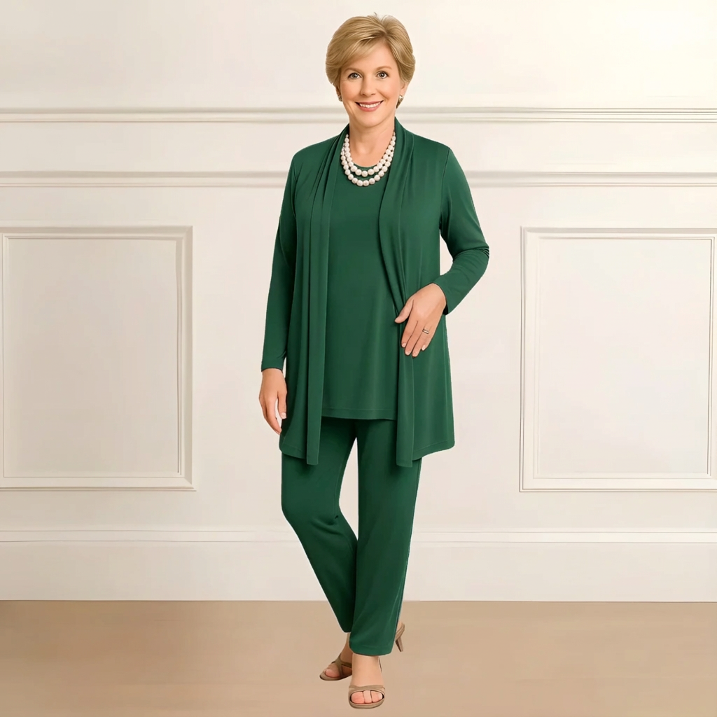 Women's Cardigan Top & Pants Set