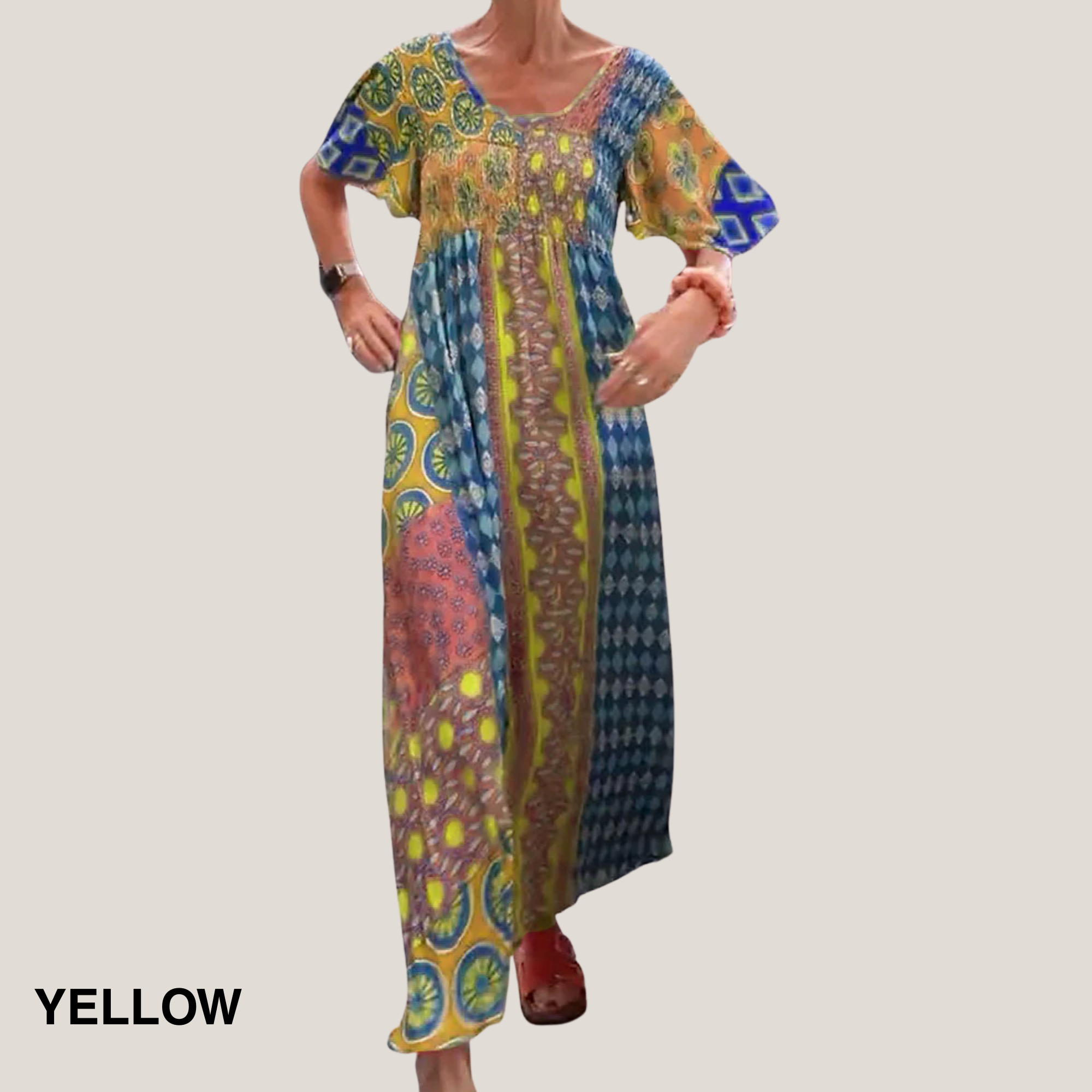 Women's Elegant Paisley Midi Dress
