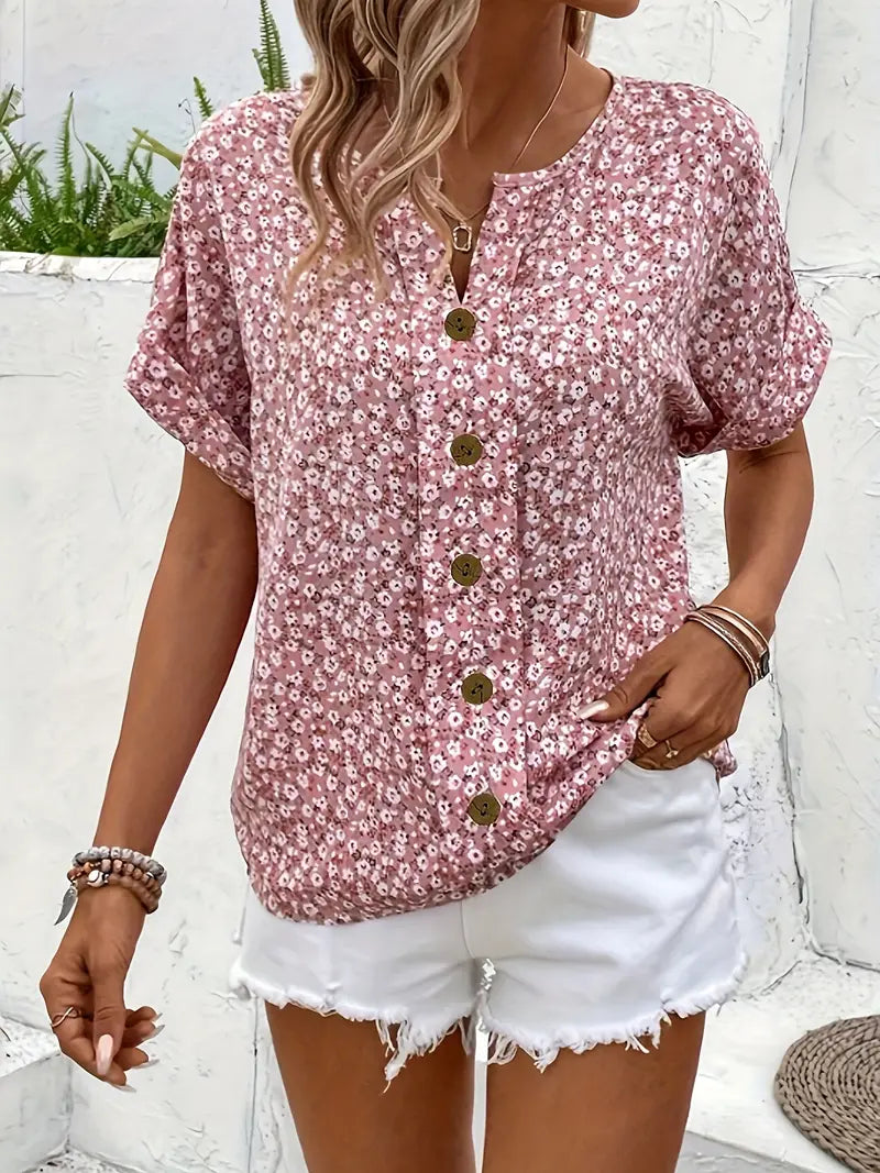 Women's Chic Floral Print Blouse