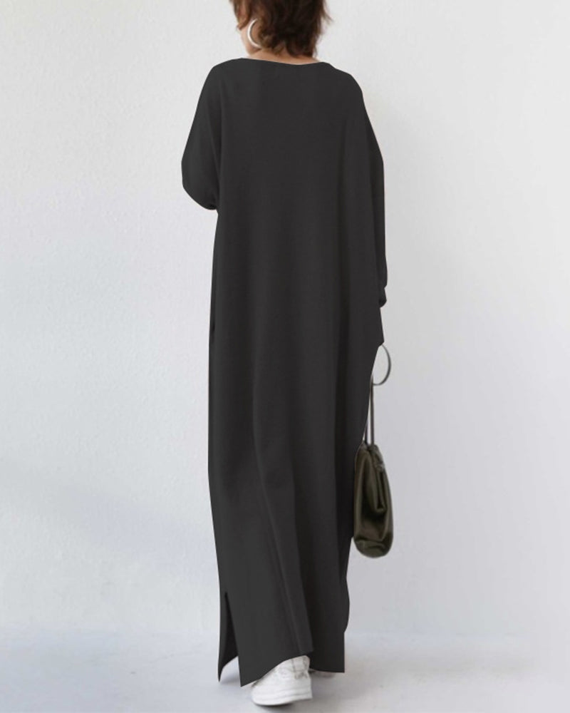 Women's Elegant Winter Maxi Dress for Women with Long Sleeves