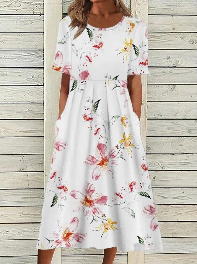 Women's Printed Midi Dress