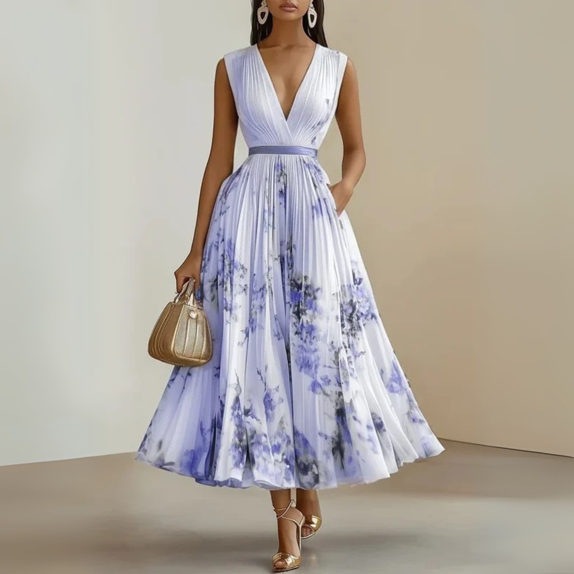 Women's Flowy Sleeveless Summer Maxi Dress