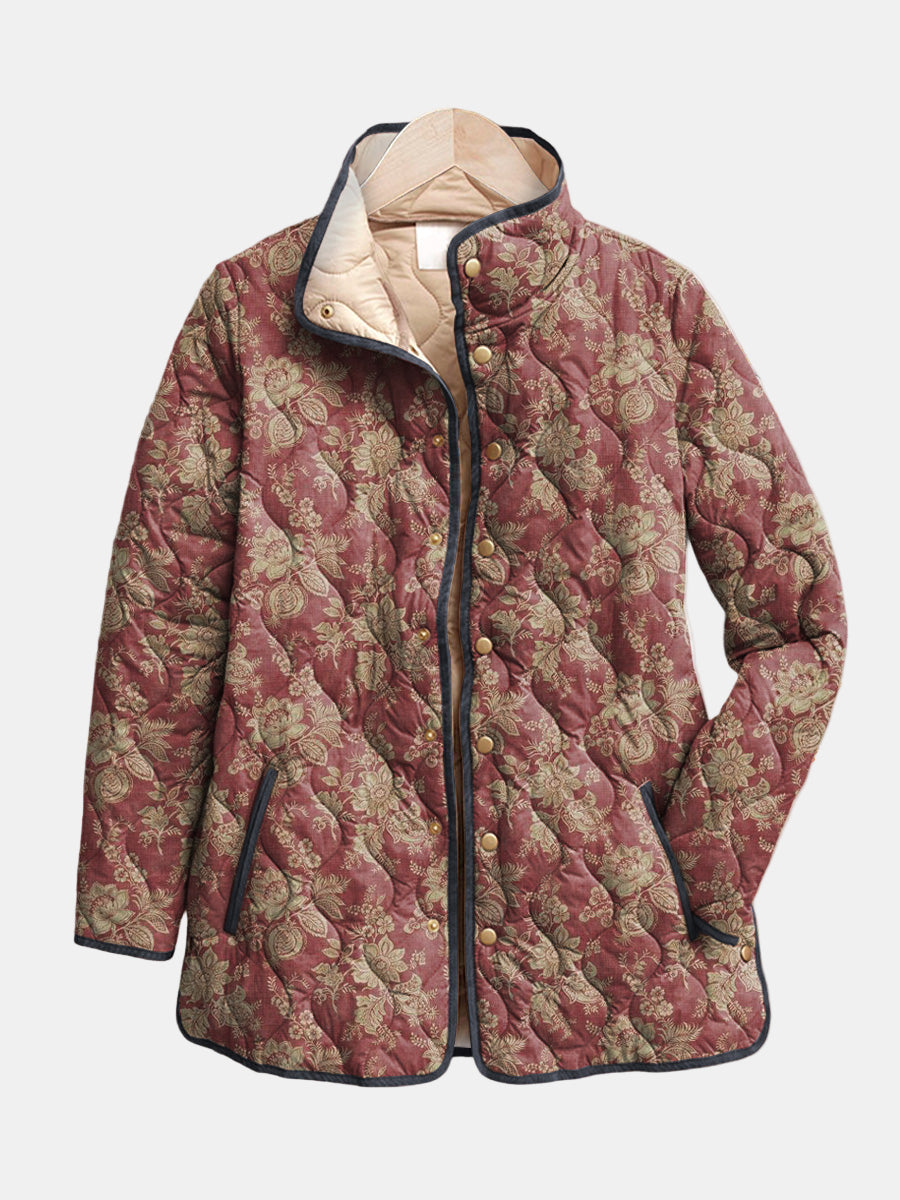 Women's Retro Floral Print Jacket