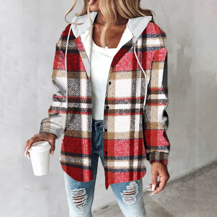 Women's Checkered Lined Cardigan Women