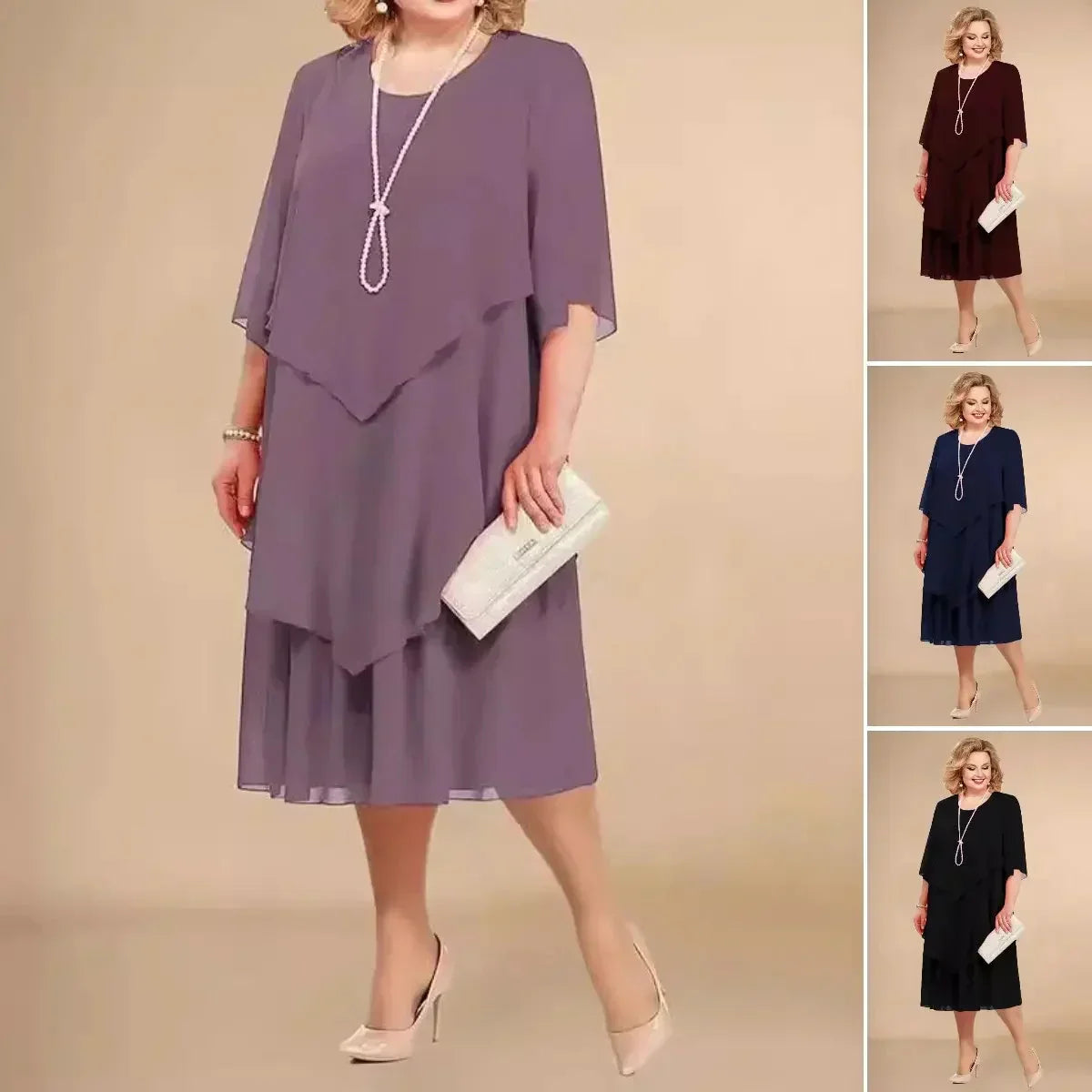 Women's Elegant Chiffon Dress