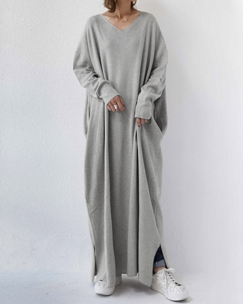 Women's Elegant Winter Maxi Dress for Women with Long Sleeves