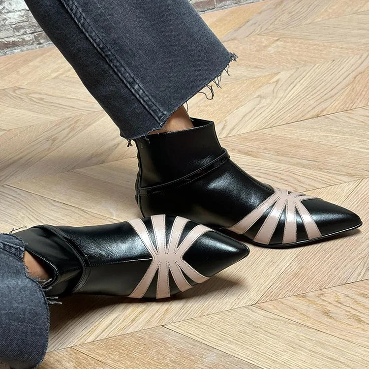 Women's Pointed Geometric Ankle Boot