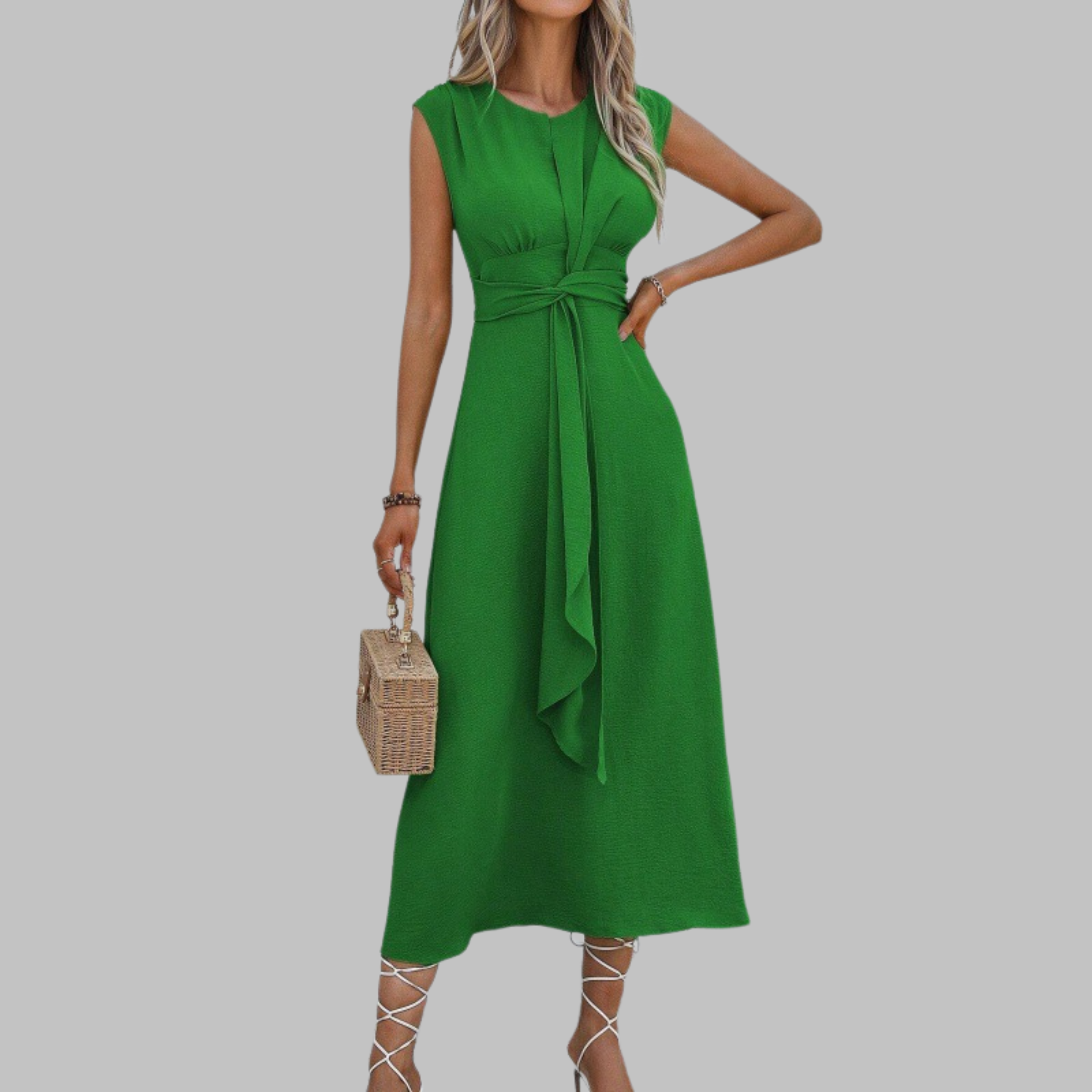 Women's Elegant Sleeveless Round Neck Maxi Dress
