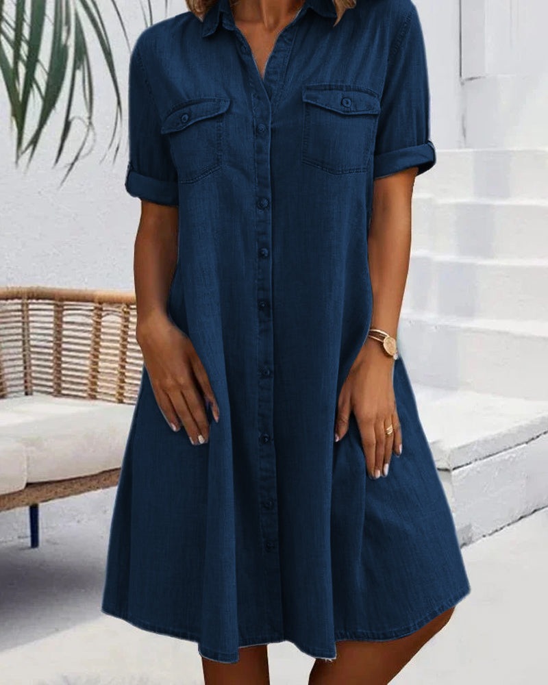 Women's Lightweight Denim-look Dress