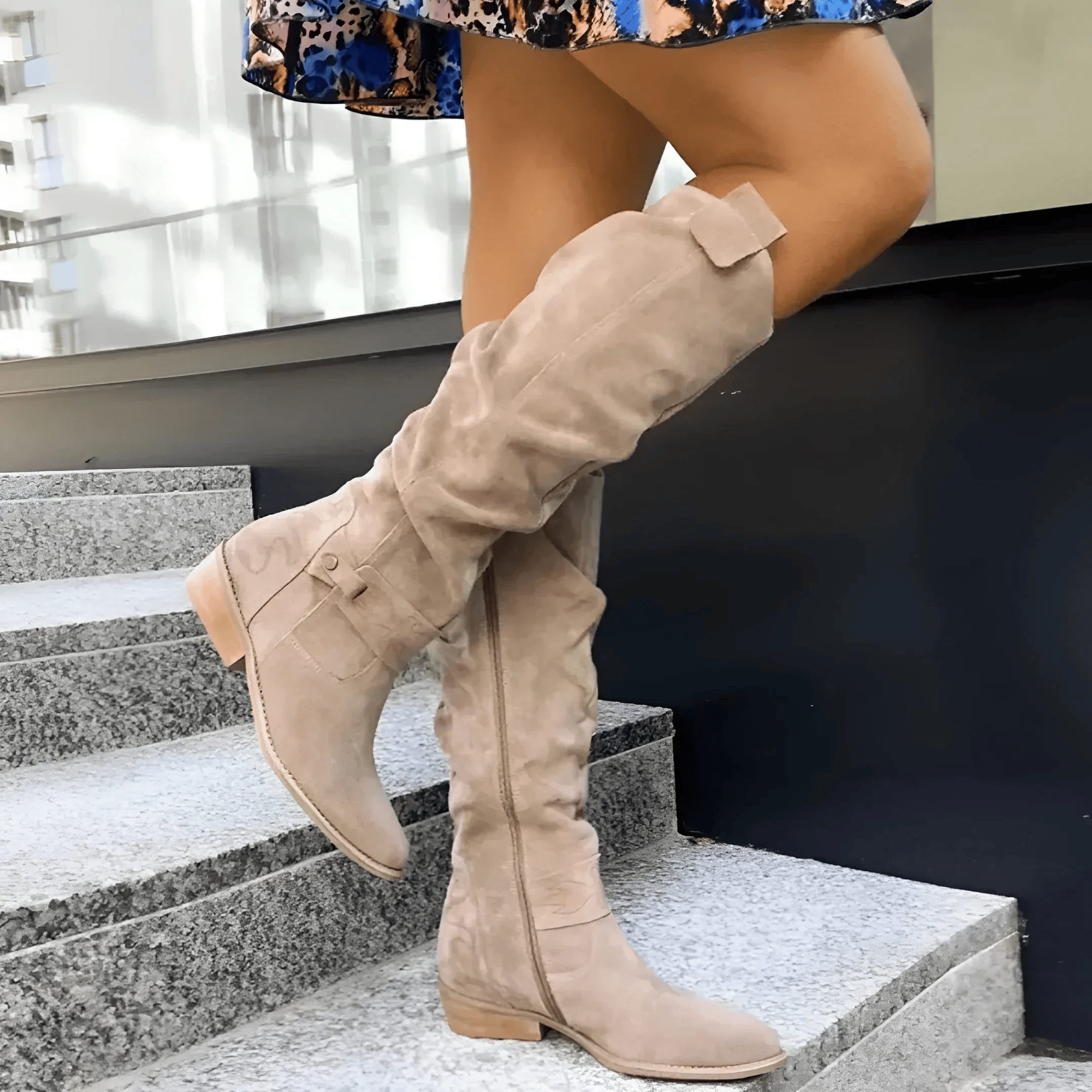 Women's Stylish Suede Knee Boots