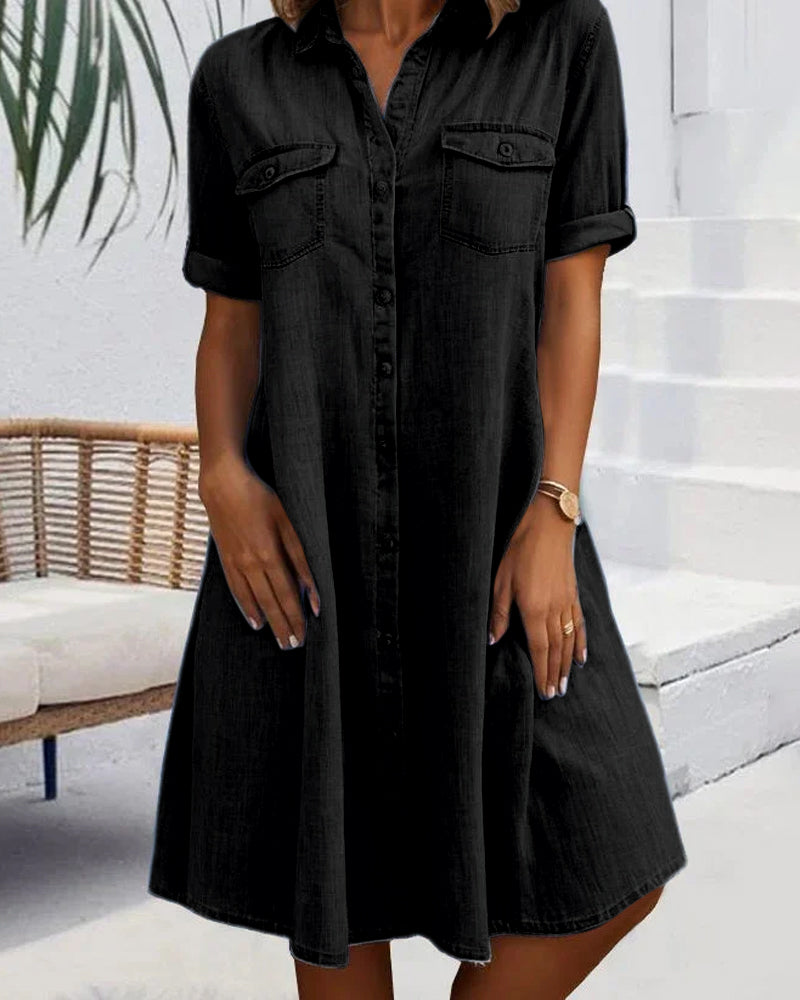 Women's Lightweight Denim-look Dress