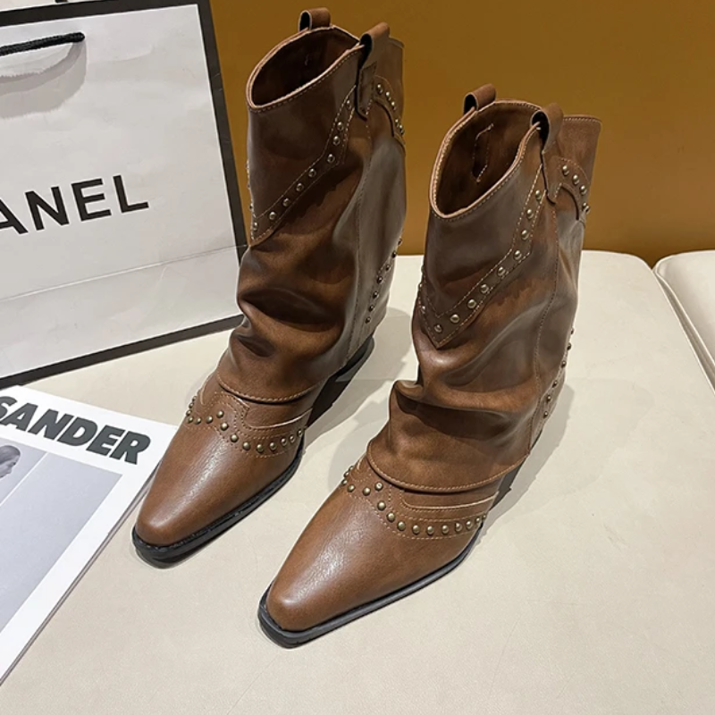 Women's Studded Western Boots