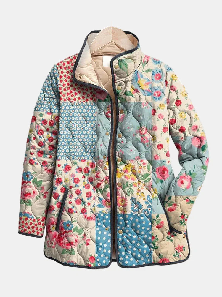 Women's Charming Floral Quilted Jacket