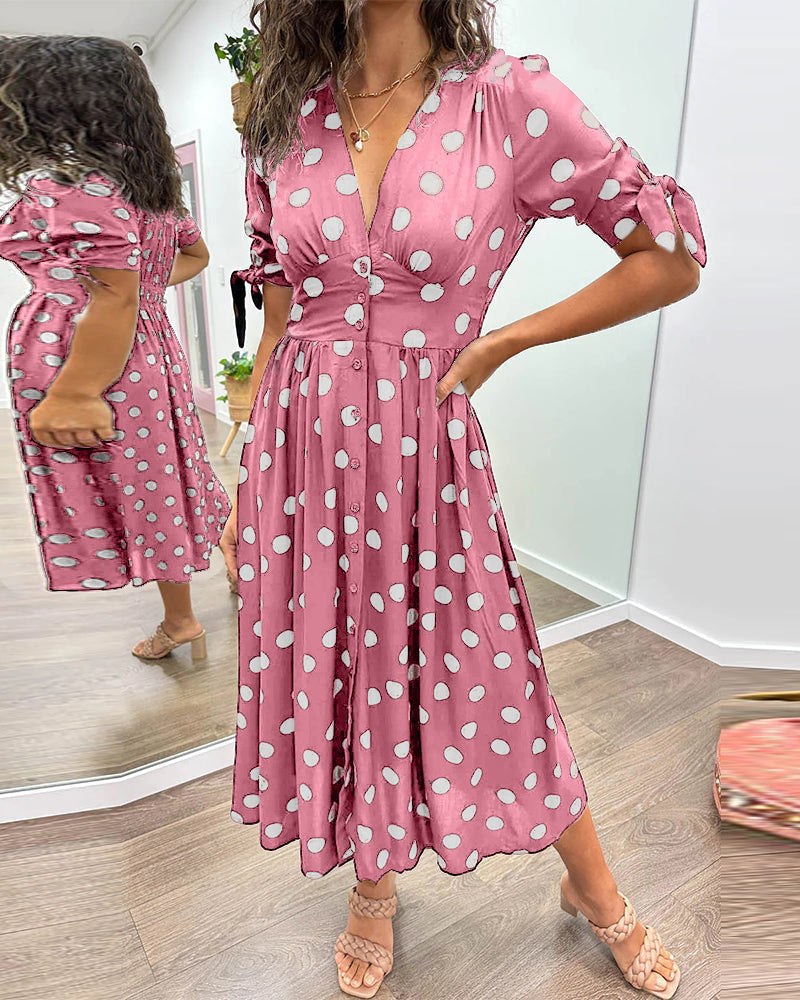 Women's Elegant Polka Dot Dress