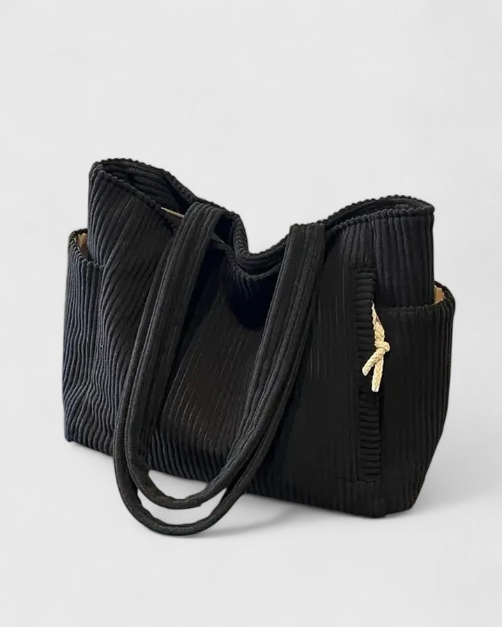 Women's Luxurious Ribbed Handbag