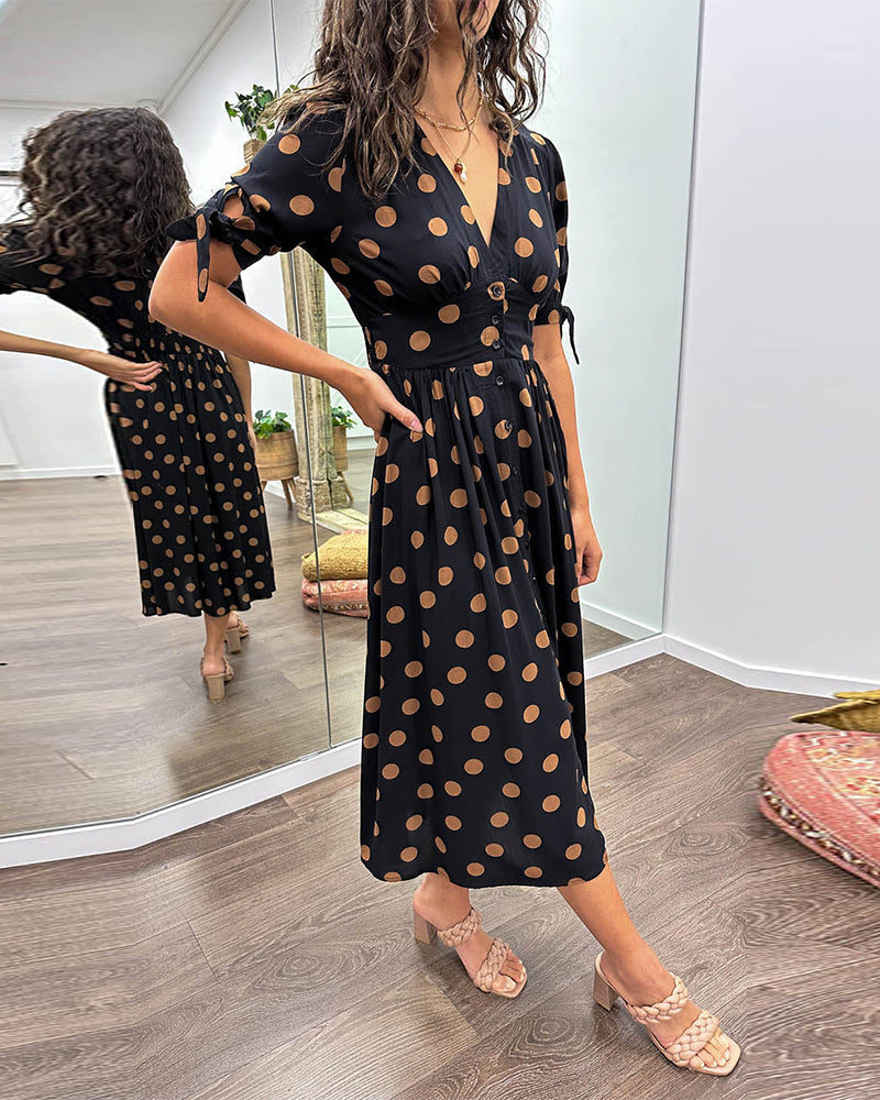 Women's Elegant Polka Dot Dress