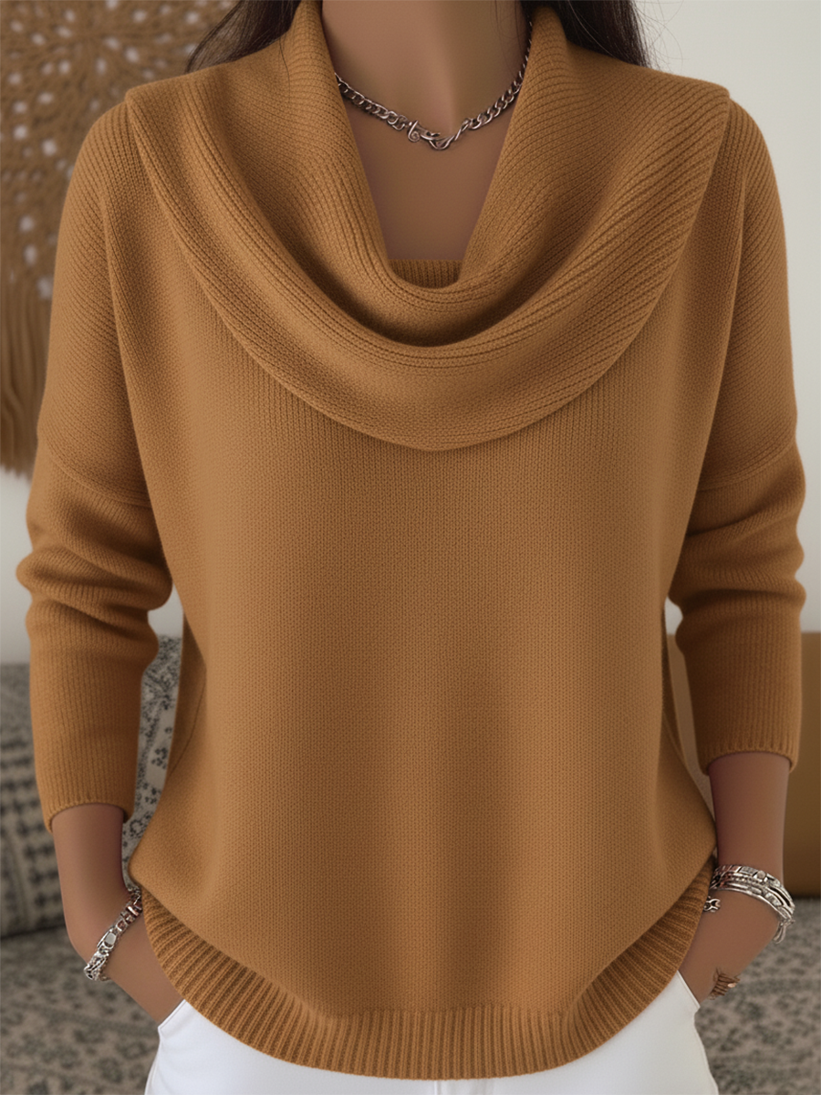 Women's Stylish Cowl Collar Sweater
