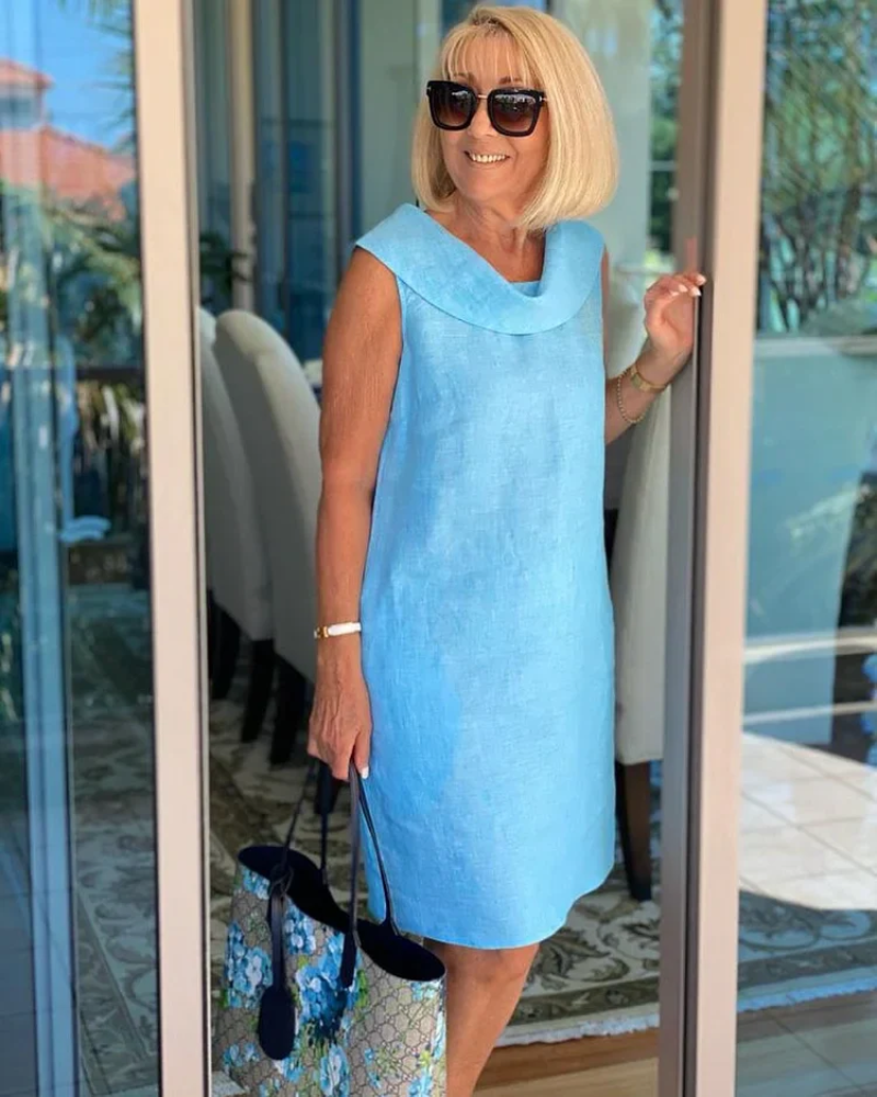 Women's Lightweight Dress with Stylish Neckline