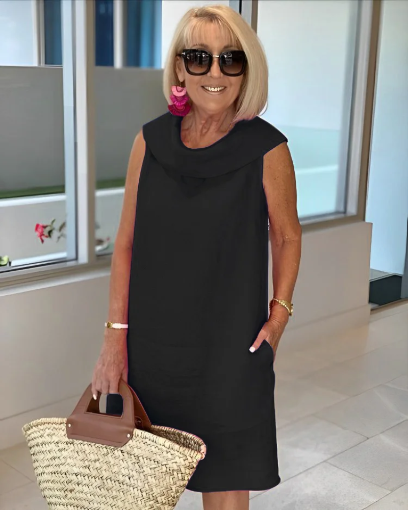 Women's Lightweight Dress with Stylish Neckline