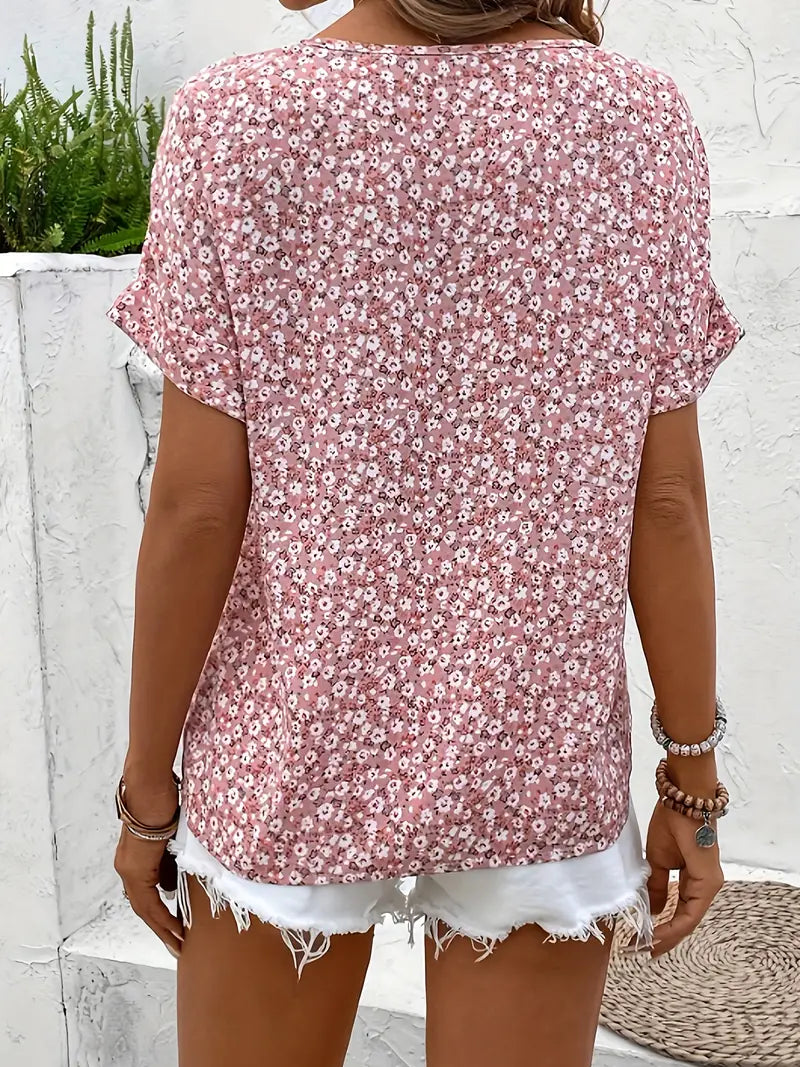Women's Chic Floral Print Blouse