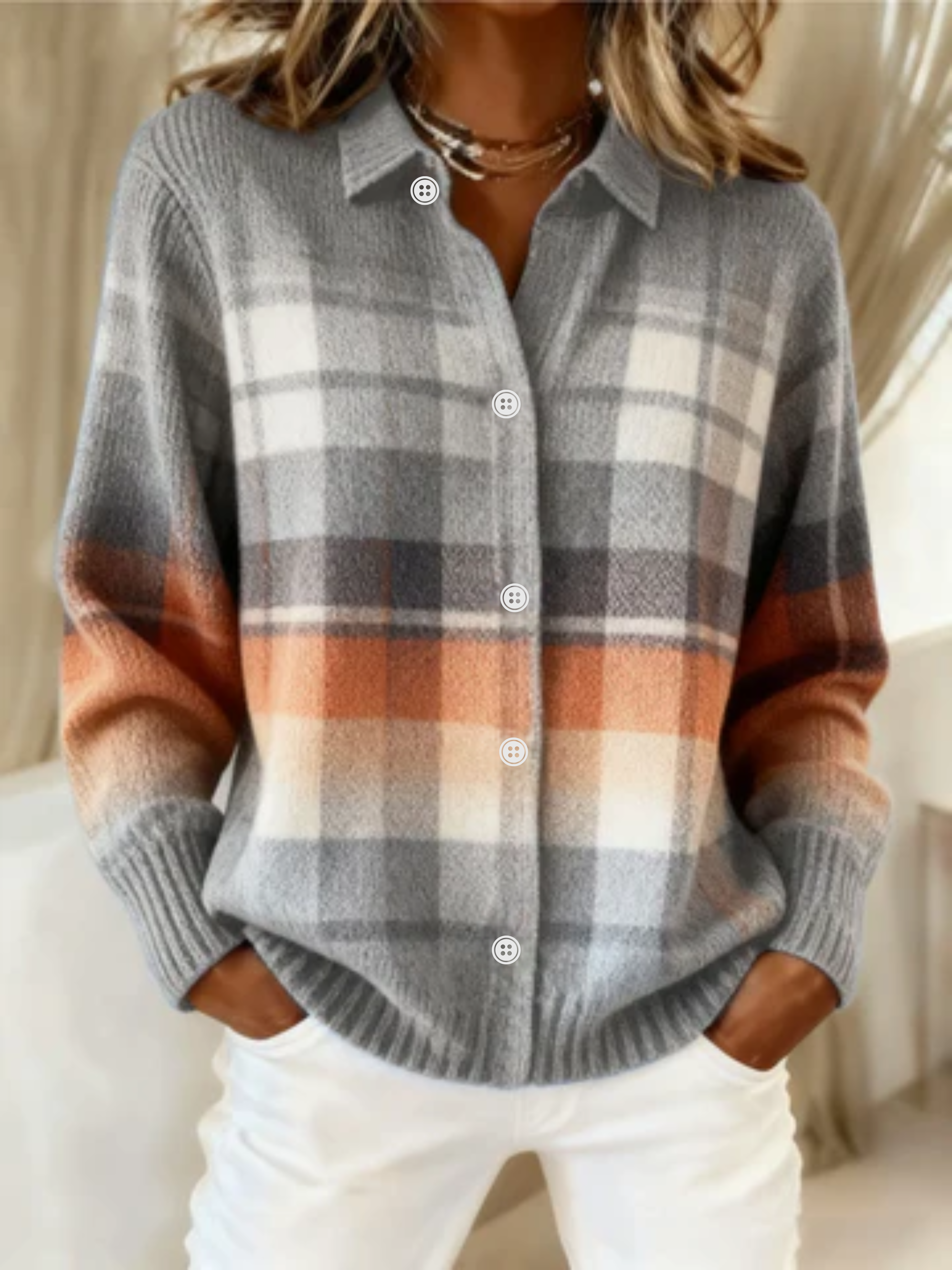 Women's Checkered Blouse