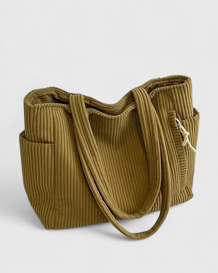Women's Luxurious Ribbed Handbag