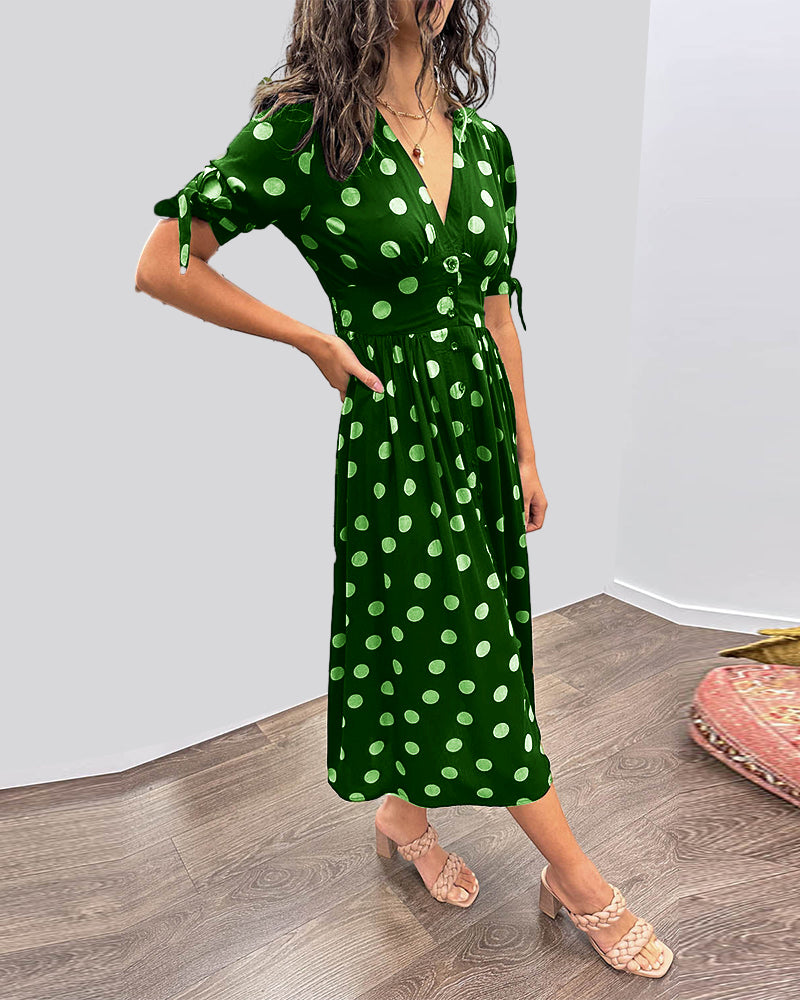 Women's Elegant Polka Dot Dress