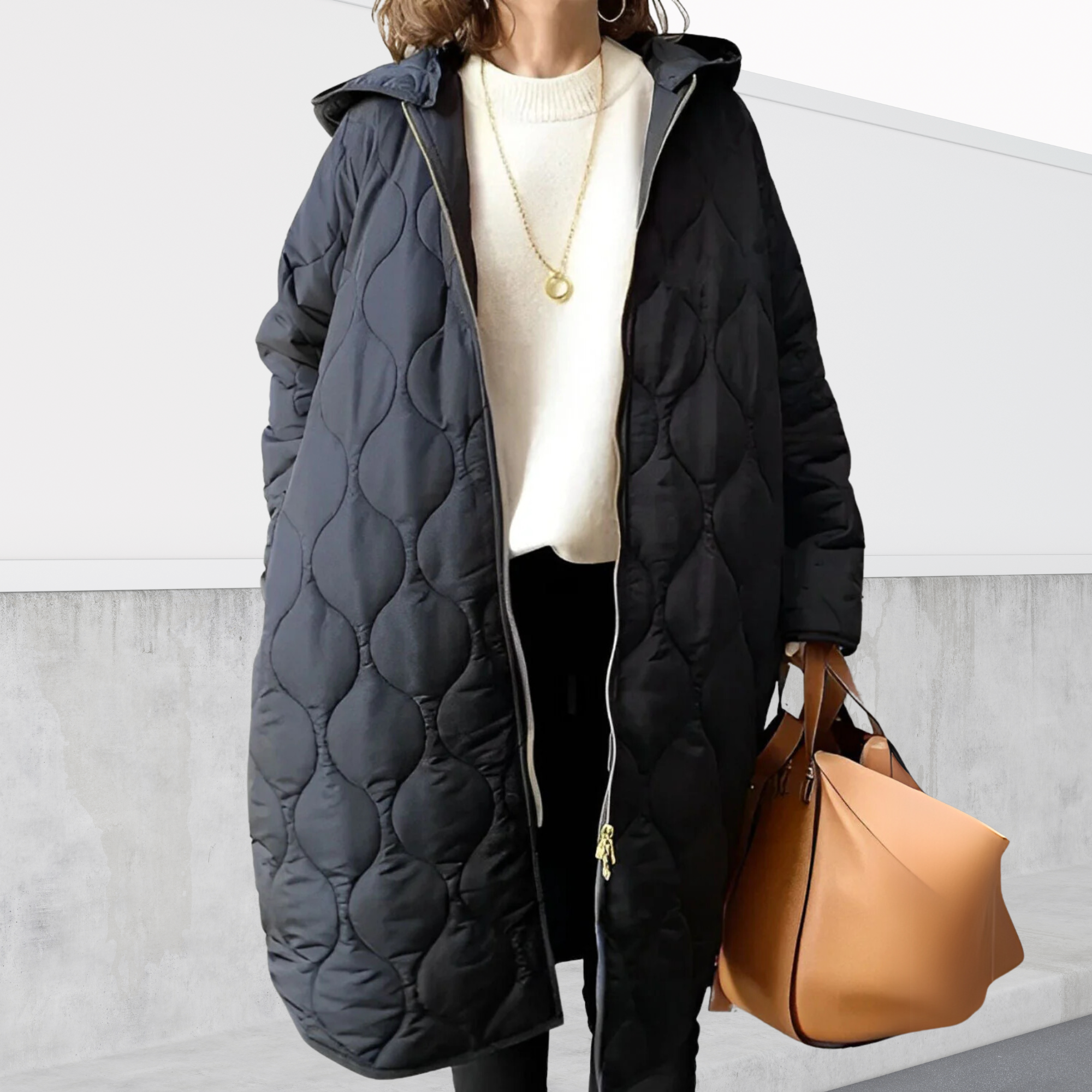 Women's Oversized hooded Parka with details