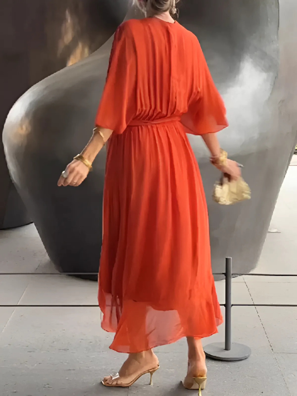 Women's Timeless Wrap Midi Dress