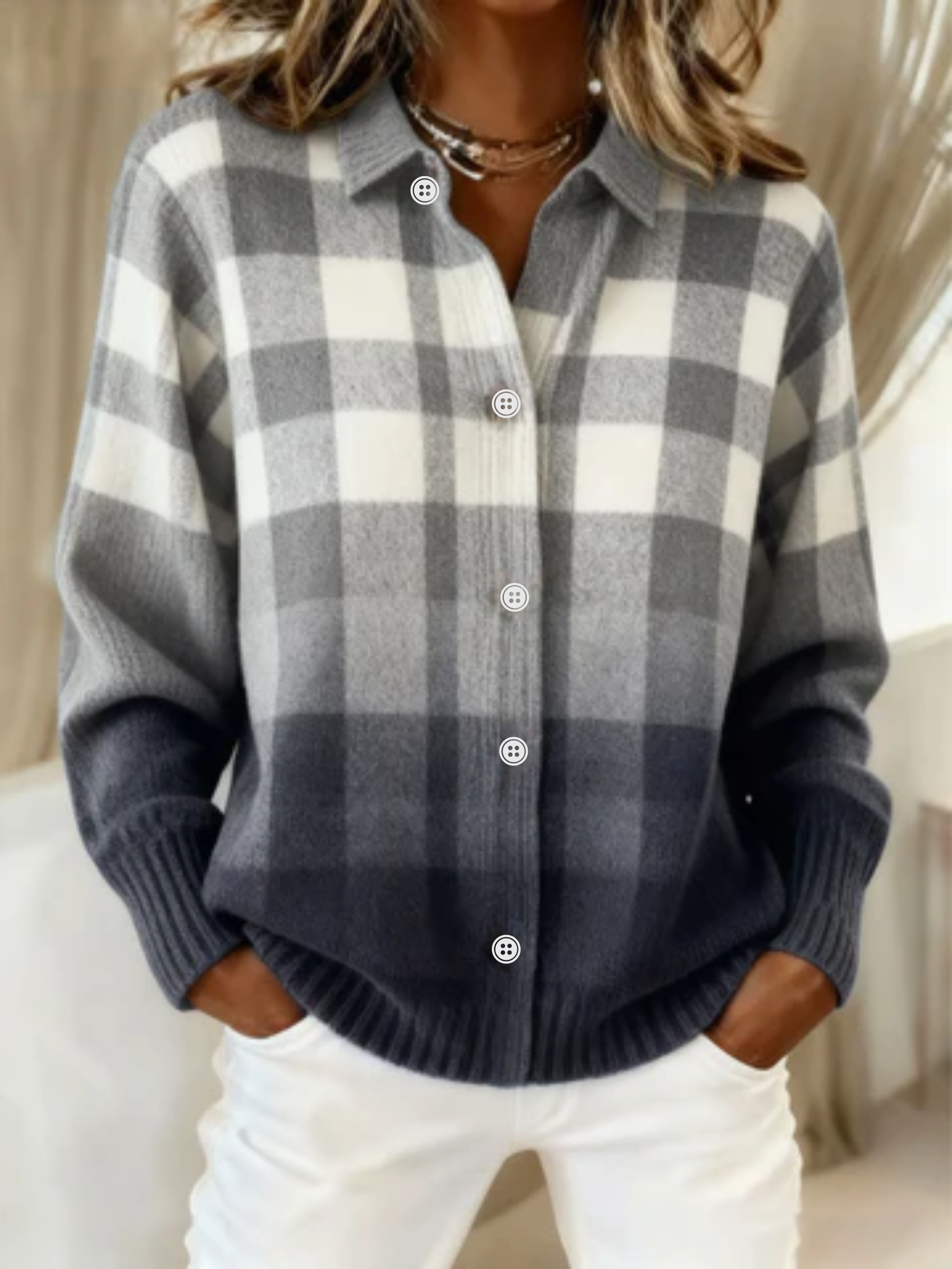 Women's Checkered Blouse