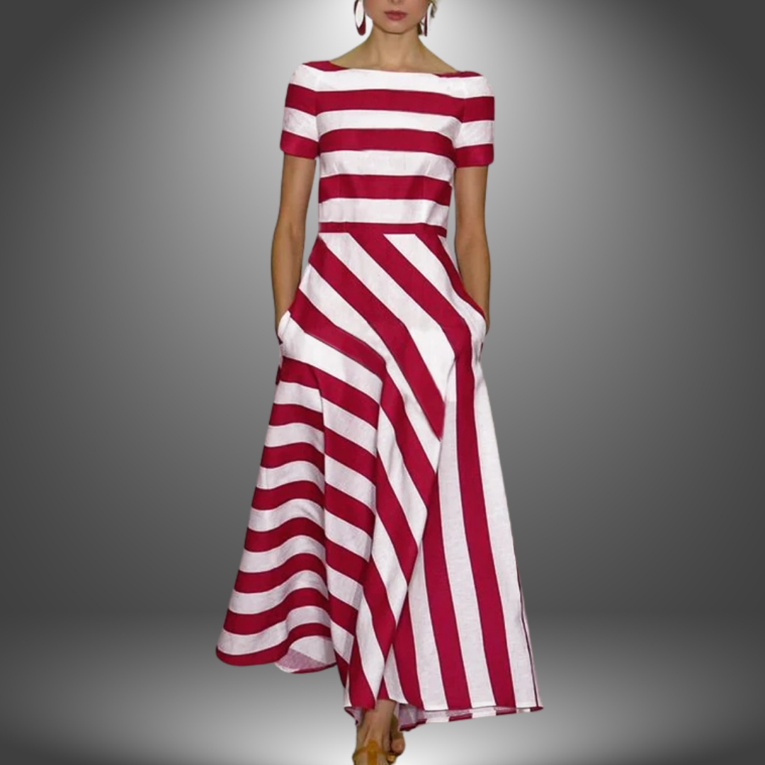 Women's Handcrafted Striped Maxi Dress