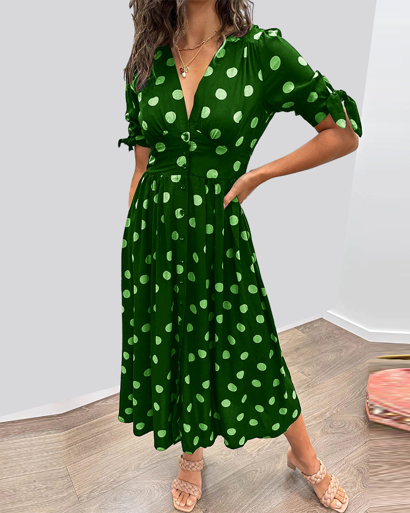 Women's Elegant Polka Dot Dress