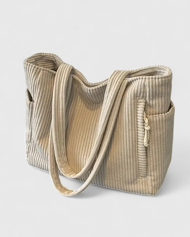 Women's Luxurious Ribbed Handbag