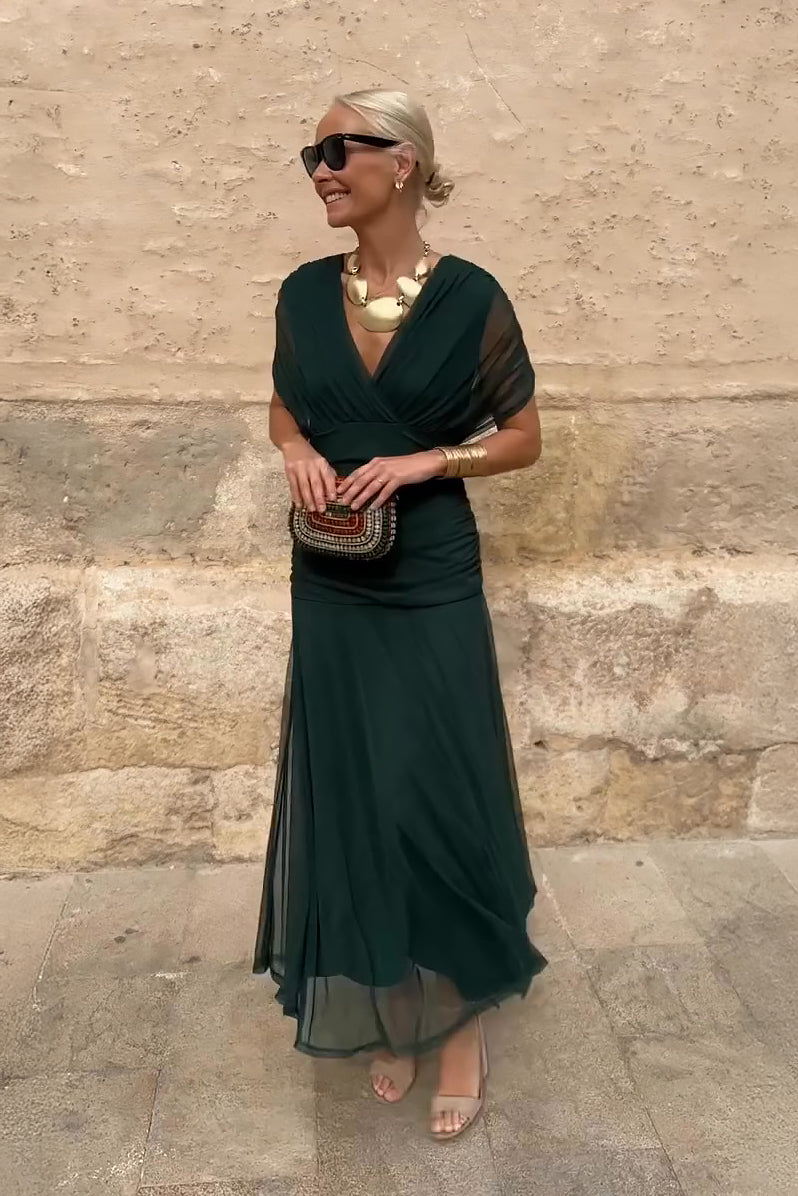 Women's Elegant V-neck Fantasy Party Maxi Dress