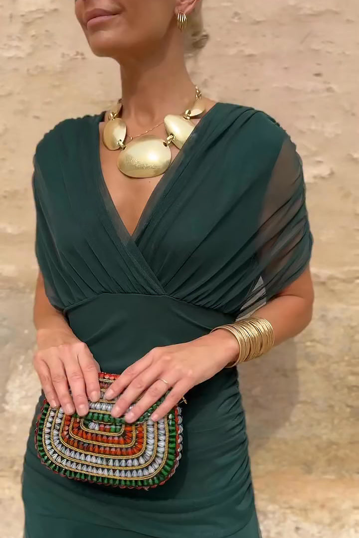 Women's Elegant V-neck Fantasy Party Maxi Dress