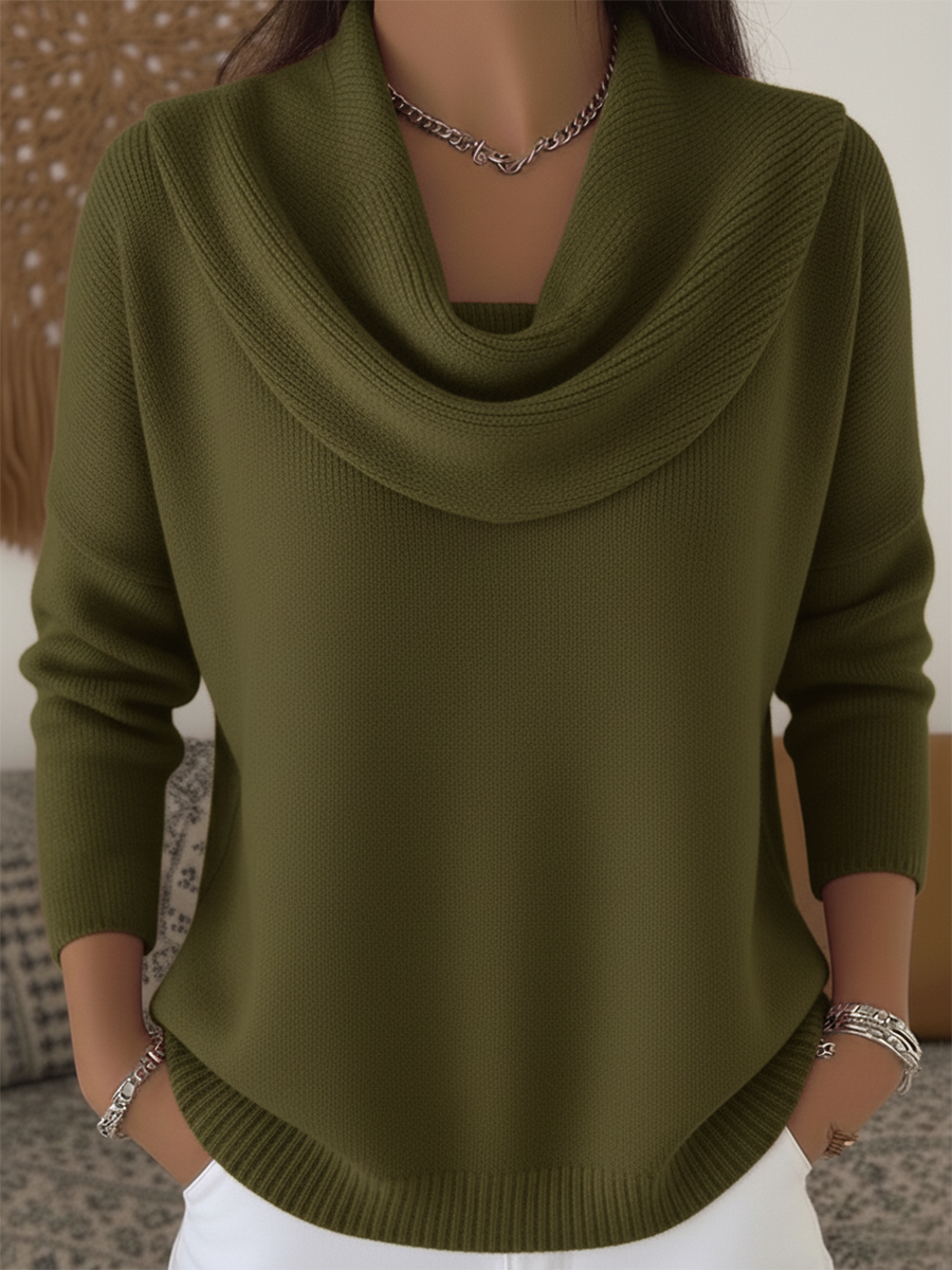 Women's Stylish Cowl Collar Sweater