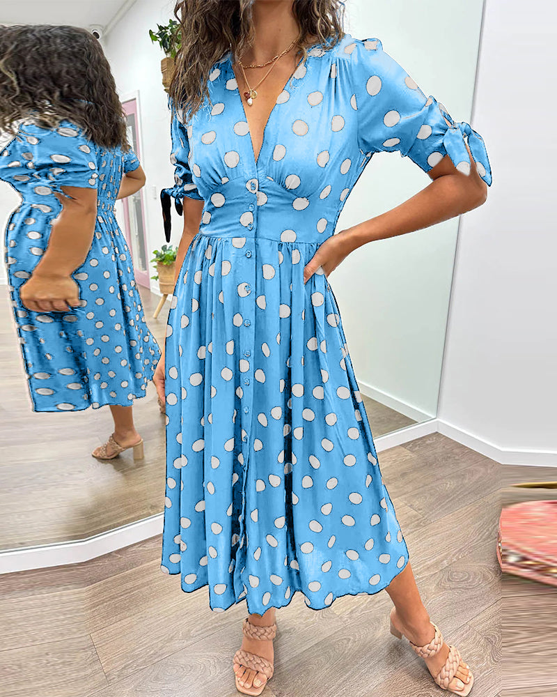 Women's Elegant Polka Dot Dress