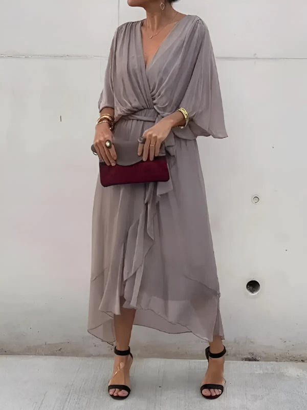 Women's Timeless Wrap Midi Dress