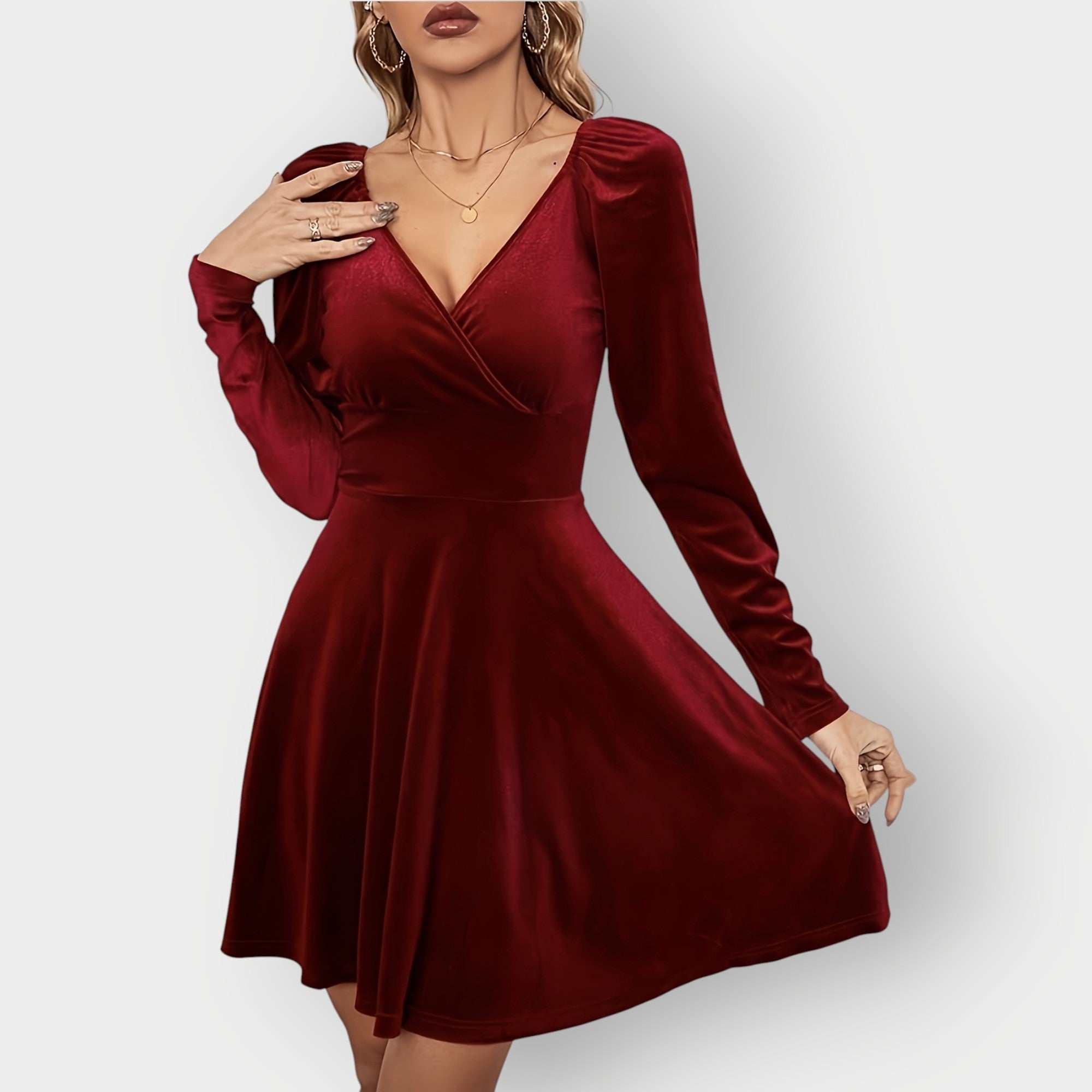 Women's Velvet Skater Dress