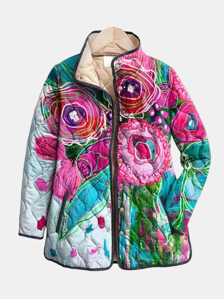 Women's Elegant Floral Patterned Jacket