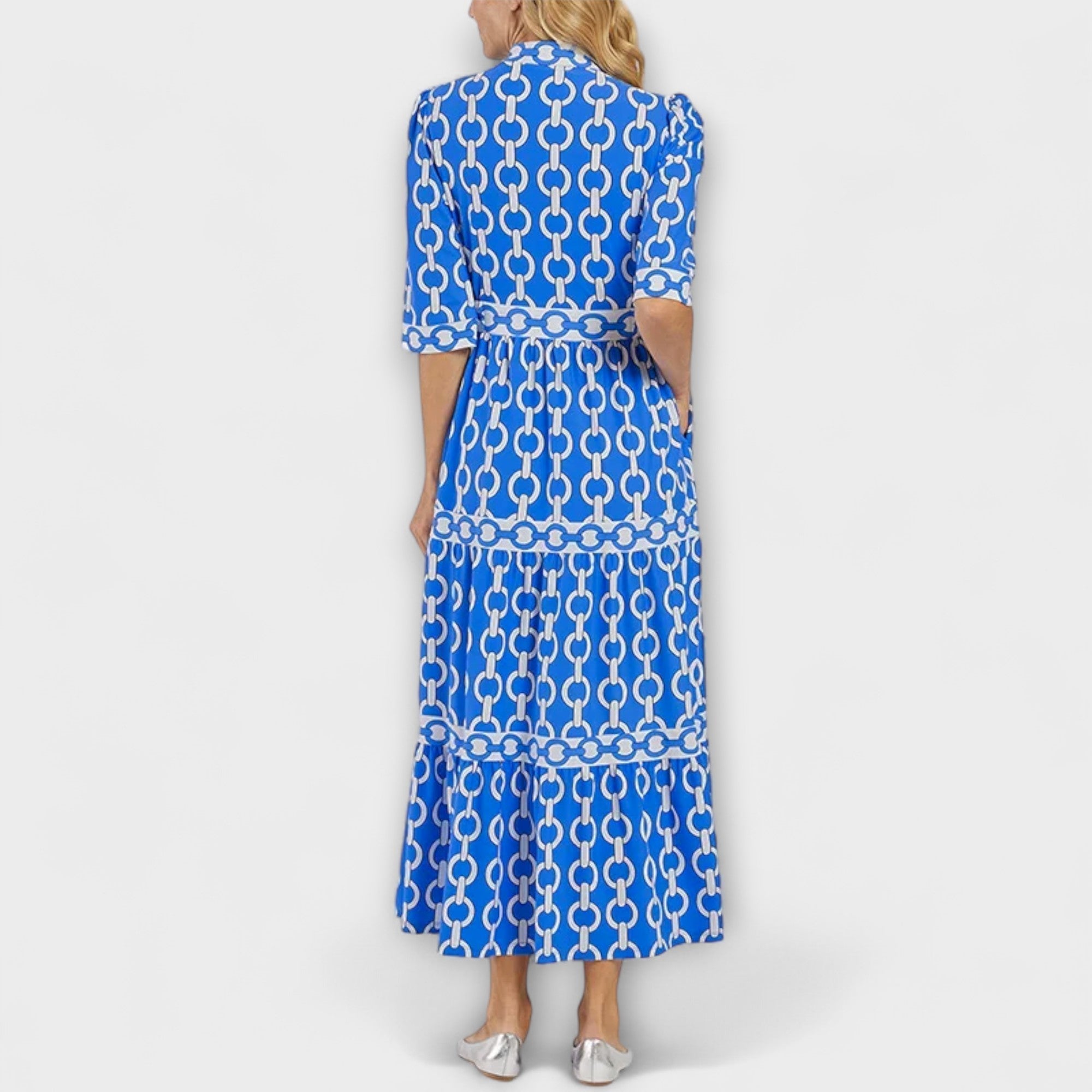 Women's Midi Dress with Chain Pattern