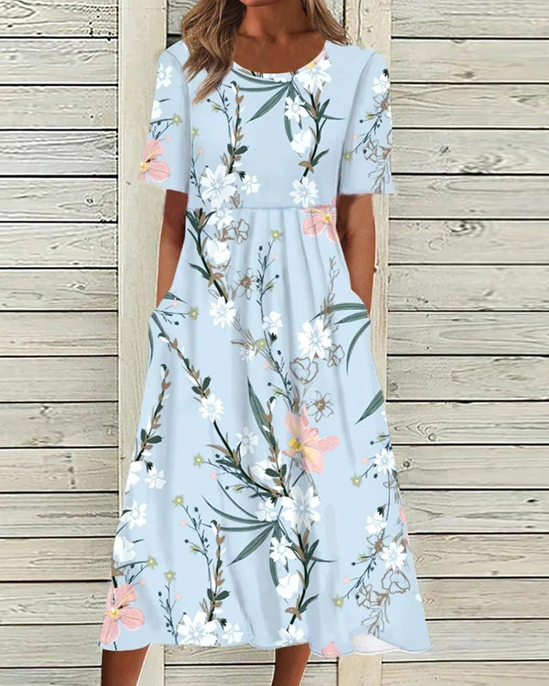 Women's Printed Midi Dress