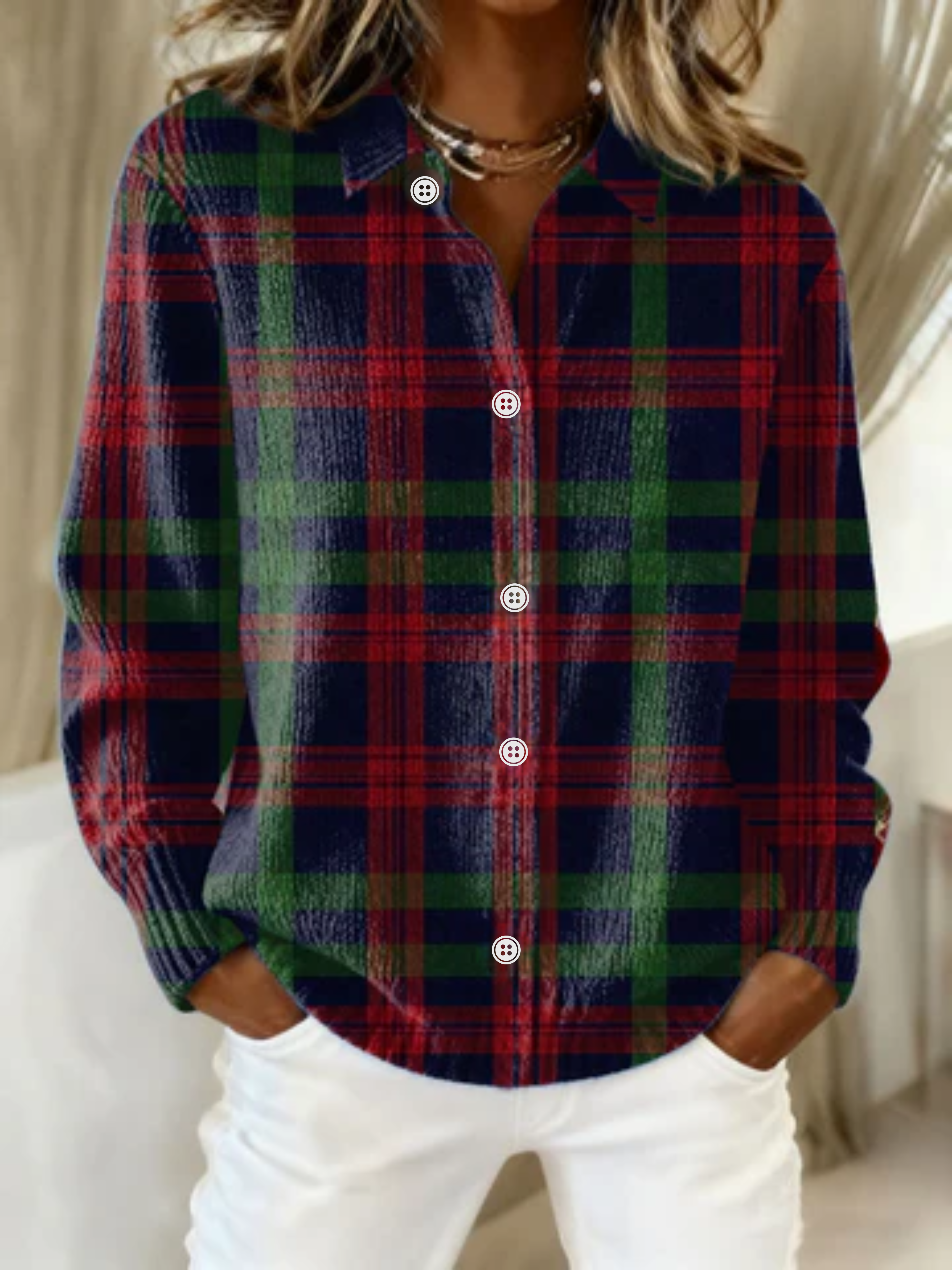 Women's Checkered Blouse