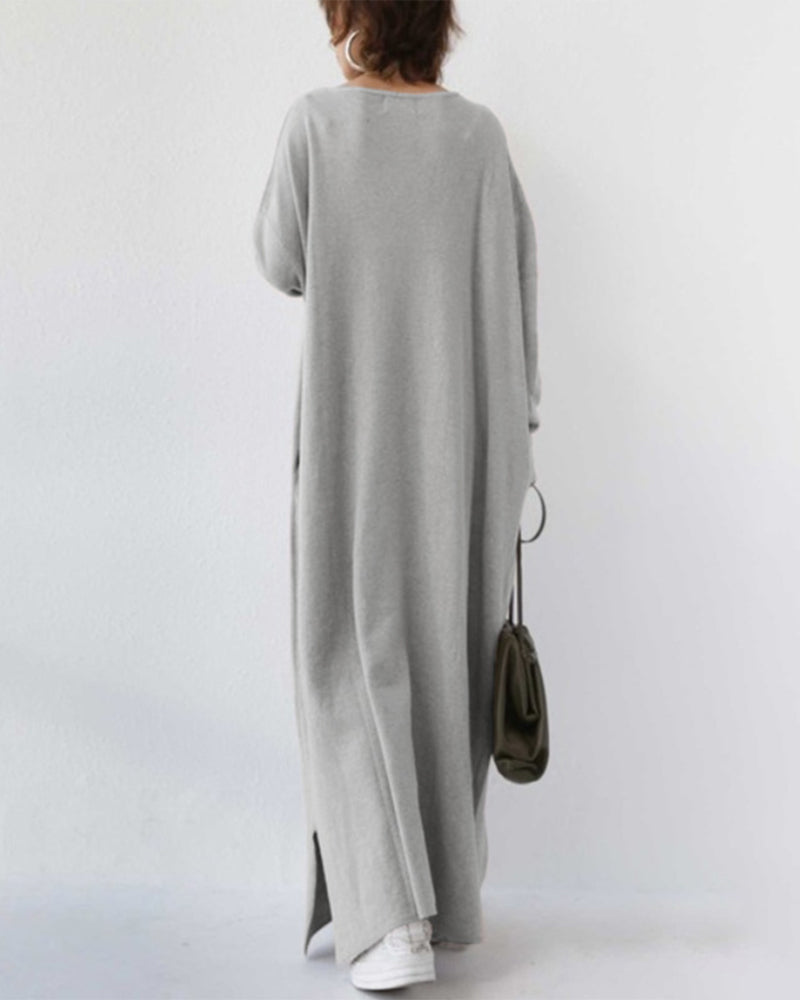Women's Elegant Winter Maxi Dress for Women with Long Sleeves