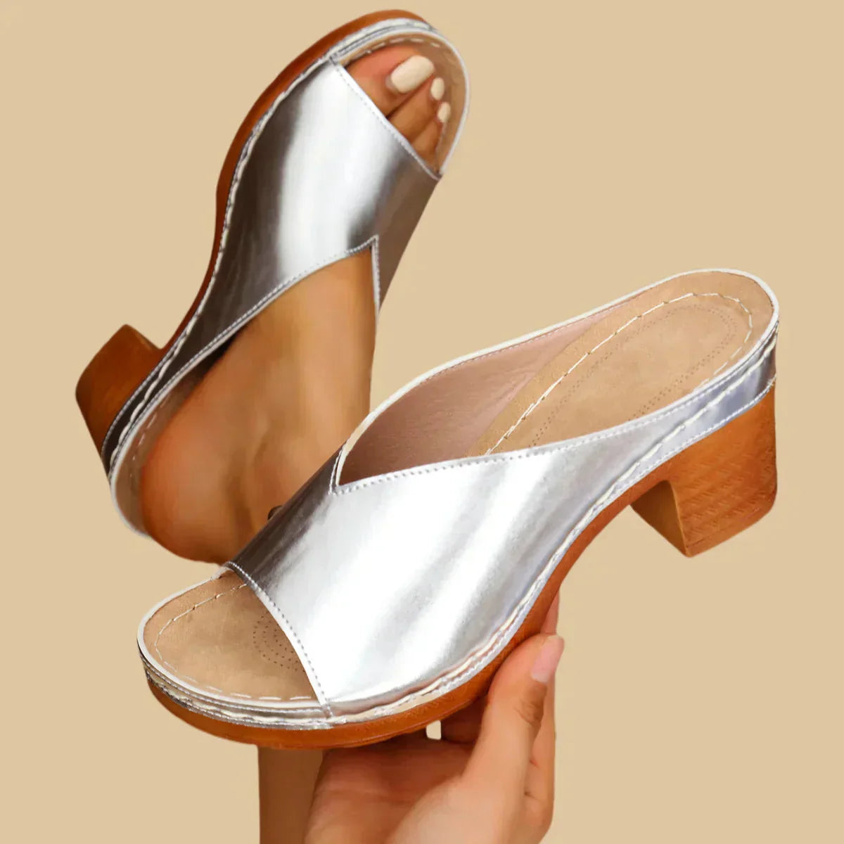 Women's Orthopedic Sandals with Thick Heels
