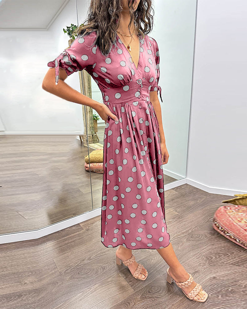 Women's Elegant Polka Dot Dress